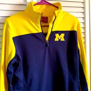 University of Michigan Quarter Zip Fleece Lined